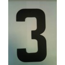 LMA 9" Standard Style Race Number, Black